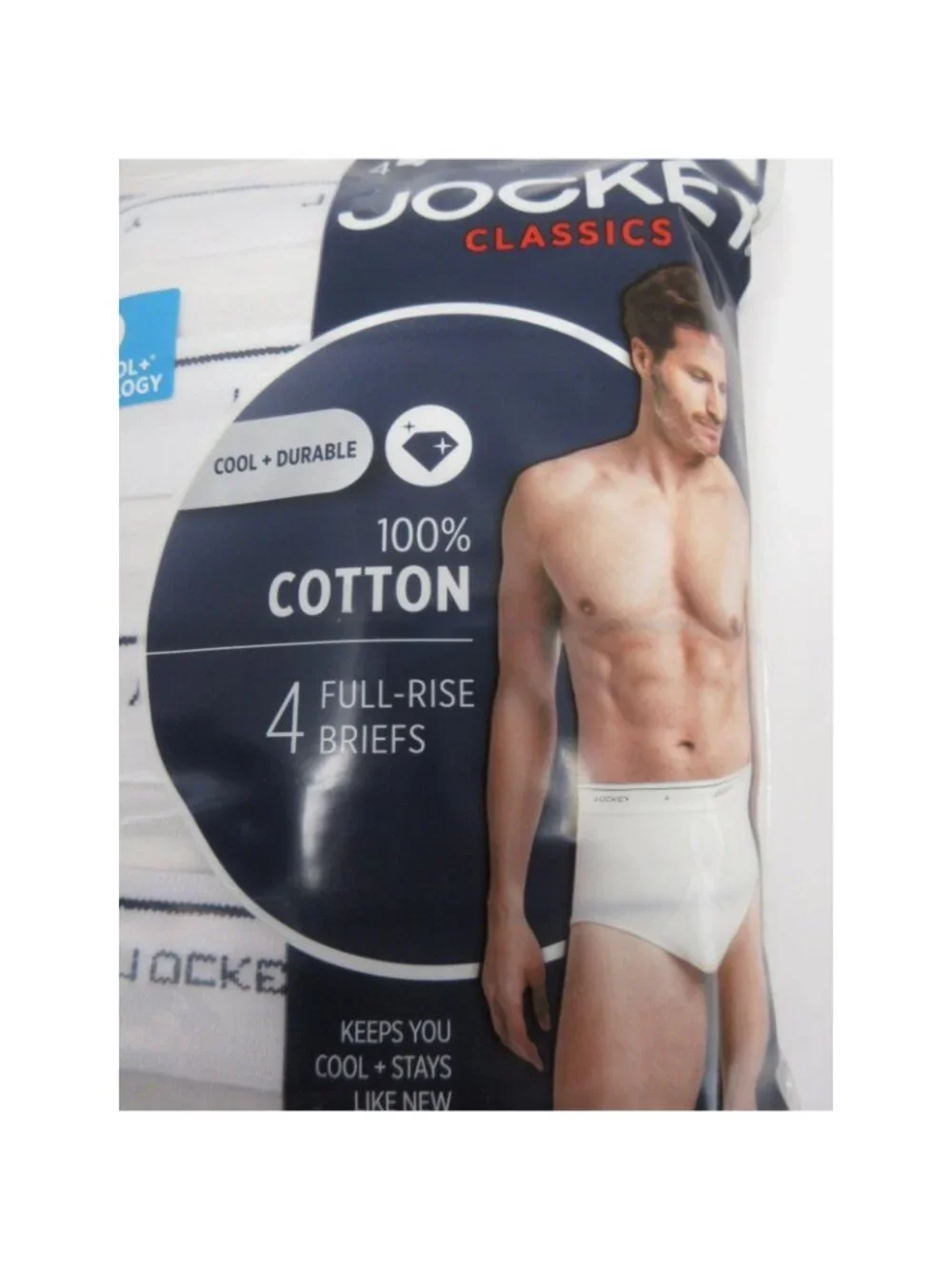 Jockey Underwear 44 4 Pack Full Rise Briefs Classic Stay Cool NEW